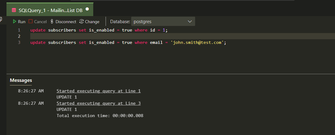 Enabling our first subscriber
