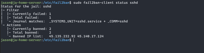 The result of the hardening changes and currently banned bot IPs